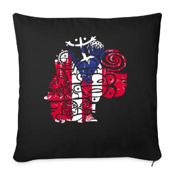 Taíno Echoes Caribbean Ancestry Pride - Sofa pillowcase 17,3'' x 17,3'' (45 x 45 cm) - black - Front