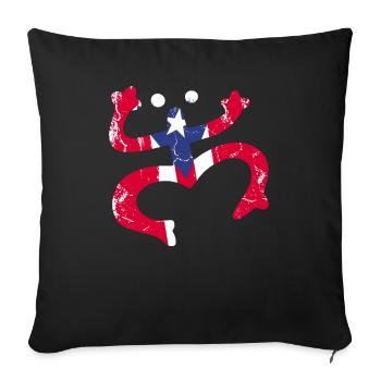 Taíno Echoes Caribbean Ancestry Pride - Sofa pillowcase 17,3'' x 17,3'' (45 x 45 cm) - black - Front