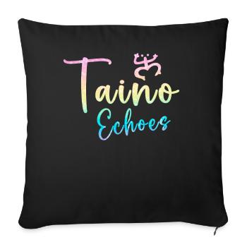 Taíno Echoes Caribbean Ancestry Pride - Sofa pillowcase 17,3'' x 17,3'' (45 x 45 cm) - black - Front