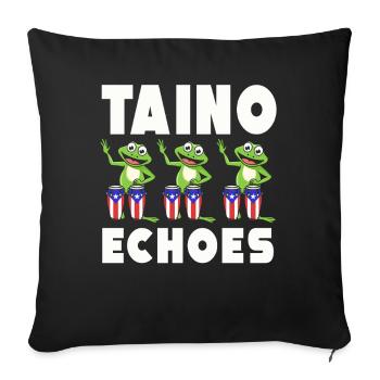 Taíno Echoes Caribbean Ancestry Pride - Sofa pillowcase 17,3'' x 17,3'' (45 x 45 cm) - black - Front