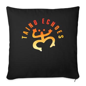 Taíno Echoes Caribbean Ancestry Pride - Sofa pillowcase 17,3'' x 17,3'' (45 x 45 cm) - black - Front
