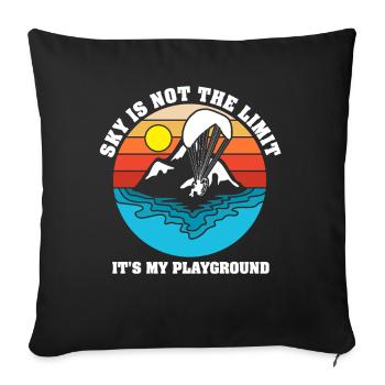 Le ciel n’est pas la limite, c’est mon terrain de jeu - Housse de coussin décorative 45 x 45 cm - noir - Devant