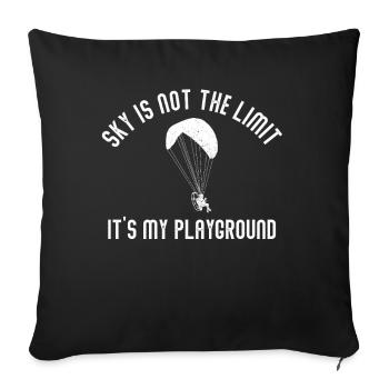 Le ciel n’est pas la limite, c’est mon terrain de jeu - Housse de coussin décorative 45 x 45 cm - noir - Devant