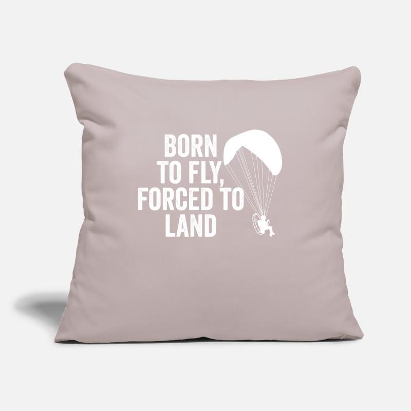Born To Fly Forcé D’atterrir Paramoteur Housse de coussin décorative 45 x 45 cm
