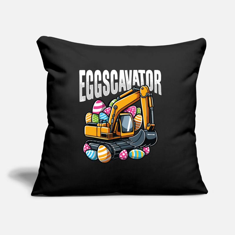 Eggscavator Lustiger Osterbagger Bagger Sofakissenbezug 45 x 45 cm