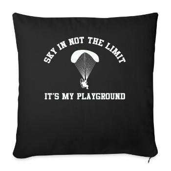 Le ciel n’est pas la limite, c’est mon terrain de jeu - Housse de coussin décorative 45 x 45 cm - noir - Devant