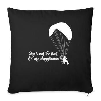 Le ciel n’est pas la limite, c’est mon terrain de jeu - Housse de coussin décorative 45 x 45 cm - noir - Devant