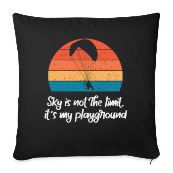 Le ciel n’est pas la limite, c’est mon terrain de jeu - Housse de coussin décorative 45 x 45 cm - noir - Devant