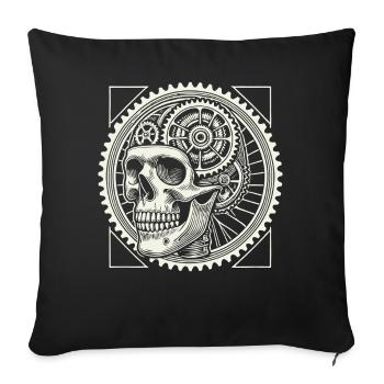 Amateurs de vélo Skull Gears - Housse de coussin décorative 45 x 45 cm - noir - Devant