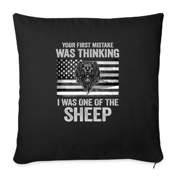 Your First Mistake Was Thinking I Was - Sofa pillowcase 17,3'' x 17,3'' (45 x 45 cm) - black - Front