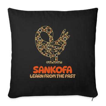 Sankofa Symbol Adinkra Ghana Black - Sofa pillowcase 17,3'' x 17,3'' (45 x 45 cm) - black - Front