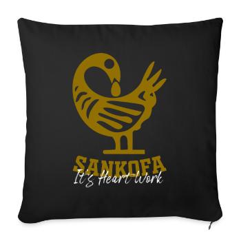 Sankofa Symbol Adinkra Ghana Black - Sofa pillowcase 17,3'' x 17,3'' (45 x 45 cm) - black - Front