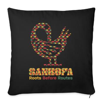 Sankofa Symbol Adinkra Ghana Black - Sofa pillowcase 17,3'' x 17,3'' (45 x 45 cm) - black - Front