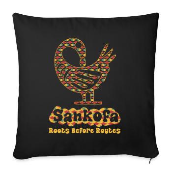 Sankofa Symbol Adinkra Ghana Black - Sofa pillowcase 17,3'' x 17,3'' (45 x 45 cm) - black - Front