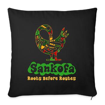 Sankofa Symbol Adinkra Ghana Black - Sofa pillowcase 17,3'' x 17,3'' (45 x 45 cm) - black - Front