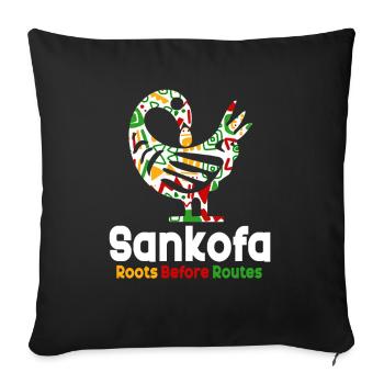 Sankofa Symbol Adinkra Ghana Black - Sofa pillowcase 17,3'' x 17,3'' (45 x 45 cm) - black - Front