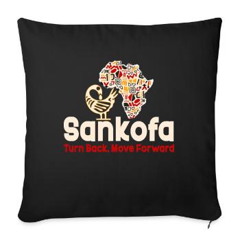 Sankofa Symbol Adinkra Ghana Black - Sofa pillowcase 17,3'' x 17,3'' (45 x 45 cm) - black - Front