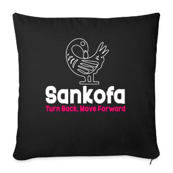 Sankofa Symbol Adinkra Ghana Black - Sofa pillowcase 17,3'' x 17,3'' (45 x 45 cm) - black - Front