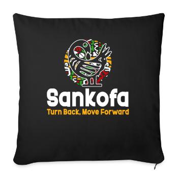 Sankofa Symbol Adinkra Ghana Black - Sofa pillowcase 17,3'' x 17,3'' (45 x 45 cm) - black - Front
