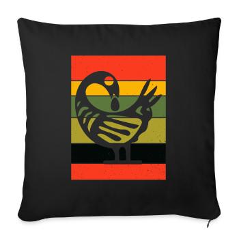Sankofa Symbol Adinkra Ghana Black - Sofa pillowcase 17,3'' x 17,3'' (45 x 45 cm) - black - Front