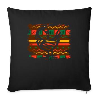 Sankofa Symbol Adinkra Ghana Black - Sofa pillowcase 17,3'' x 17,3'' (45 x 45 cm) - black - Front