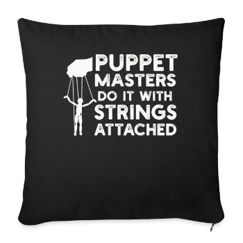 Puppetry Puppeteer Puppet Puppets - Sofa pillowcase 17,3'' x 17,3'' (45 x 45 cm) - black - Front