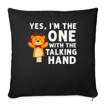 Puppetry Puppeteer Puppet Puppets - Sofa pillowcase 17,3'' x 17,3'' (45 x 45 cm) - black - Front