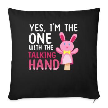 Puppetry Puppeteer Puppet Puppets - Sofa pillowcase 17,3'' x 17,3'' (45 x 45 cm) - black - Front
