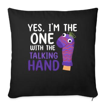 Puppetry Puppeteer Puppet Puppets - Sofa pillowcase 17,3'' x 17,3'' (45 x 45 cm) - black - Front