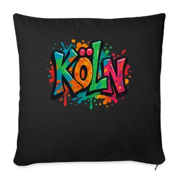 Cologne - Sofa pillowcase 17,3'' x 17,3'' (45 x 45 cm) - black - Front