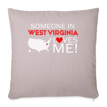 Someone In West Virginia Loves Me - Sofa pillowcase 17,3'' x 17,3'' (45 x 45 cm) - light taupe - Front