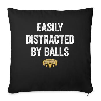 Conception Roundnet Player Enthusiast - Housse de coussin décorative 45 x 45 cm - noir - Devant