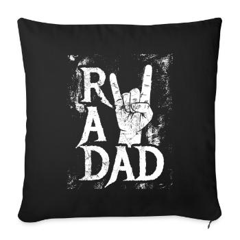 Rad Dad - Coolest Dad - Fête des pères - Housse de coussin décorative 45 x 45 cm - noir - Devant