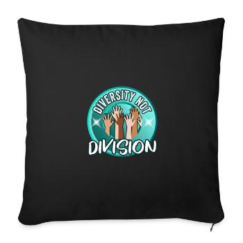 Celebrate Diversity Not Division Unity - Sofa pillowcase 17,3'' x 17,3'' (45 x 45 cm) - black - Front