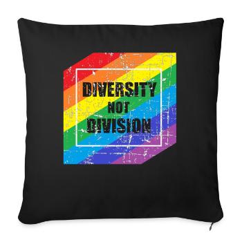 Célébrer la diversité, pas la division, l’unité - Housse de coussin décorative 45 x 45 cm - noir - Devant