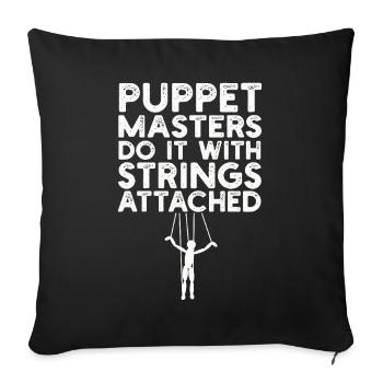 Puppetry Puppeteer Puppet Puppets - Sofa pillowcase 17,3'' x 17,3'' (45 x 45 cm) - black - Front
