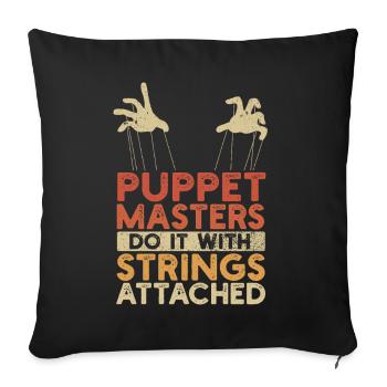 Puppetry Puppeteer Puppet Puppets - Sofa pillowcase 17,3'' x 17,3'' (45 x 45 cm) - black - Front