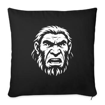Costume de Néandertal Carnaval Cadeau - Housse de coussin décorative 45 x 45 cm - noir - Devant