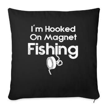 Neodymium Magnet Fishing Magnetic Fisher - Sofa pillowcase 17,3'' x 17,3'' (45 x 45 cm) - black - Front