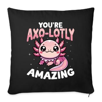 Vous êtes Axo-Lotly Incroyable Mignon Axolotl - Housse de coussin décorative 45 x 45 cm - noir - Devant