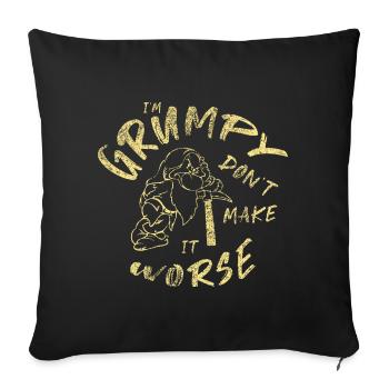 Grumpy dwarf - grumpy dwarf - Sofa pillowcase 17,3'' x 17,3'' (45 x 45 cm) - black - Front