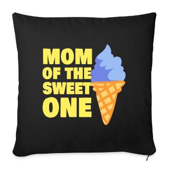 Maman de l’amateur de crème glacée Sweet One - Housse de coussin décorative 45 x 45 cm - noir - Devant