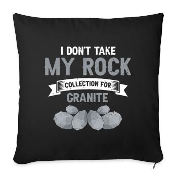Mineraliensammler und Erze Mineralien Fan - Sofakissenbezug 45 x 45 cm - Schwarz - Vorne