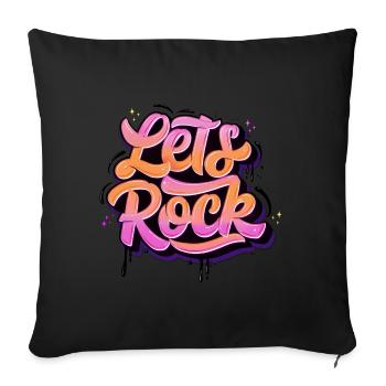 Let's Rock - Sofa pillowcase 17,3'' x 17,3'' (45 x 45 cm) - black - Front