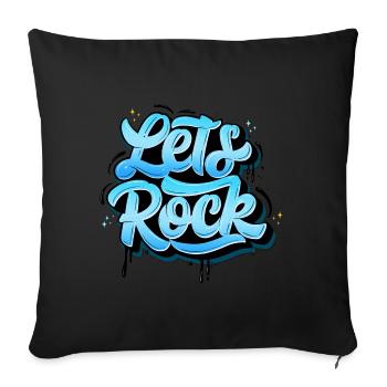Let's Rock - Sofa pillowcase 17,3'' x 17,3'' (45 x 45 cm) - black - Front