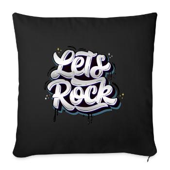 Let's Rock - Sofa pillowcase 17,3'' x 17,3'' (45 x 45 cm) - black - Front