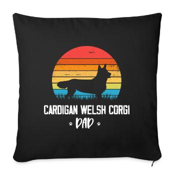 Cardigan Welsh Corgi - Sofakissenbezug 45 x 45 cm - Schwarz - Vorne