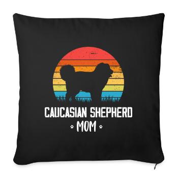 Caucasian Ovcharka Caucasian Shepherd Dog - Sofa pillowcase 17,3'' x 17,3'' (45 x 45 cm) - black - Front