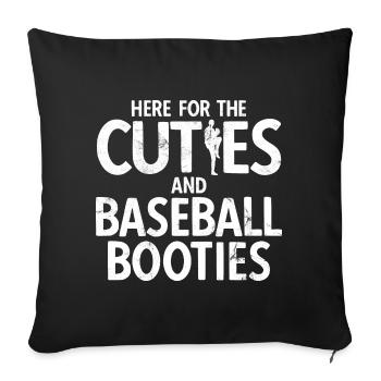 Baseball - Sofakissenbezug 45 x 45 cm - Schwarz - Vorne