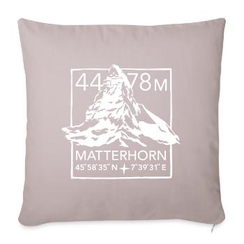 Matterhorn Zermatt Andenken Wandern Wanderung - Sofakissenbezug 45 x 45 cm - helles Taupe - Vorne